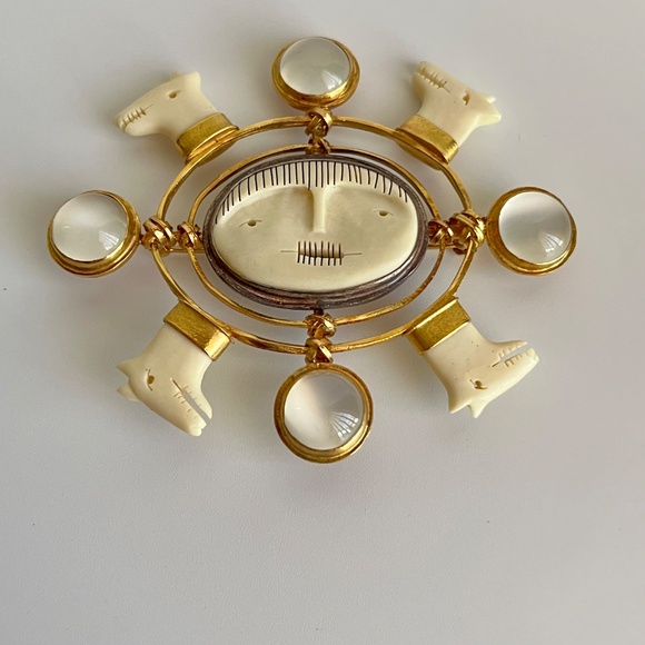 Carolyn Morris Bach Brooch Sterling Silver and 18K Gold - Picture 6 of 15